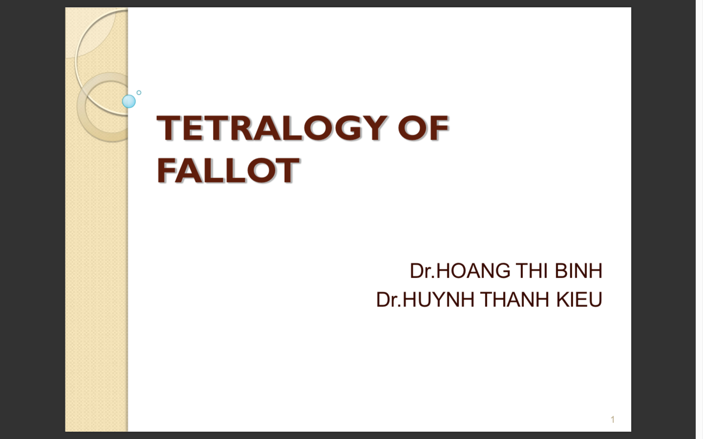 Tetralogy of fallot