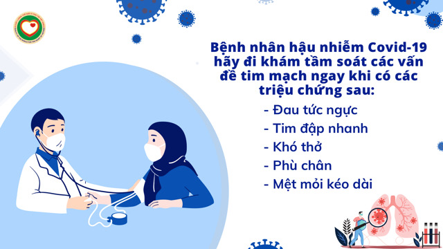 KHÁM TẦM SOÁT CÁC VẤN ĐỀ LIÊN QUAN TIM MẠCH Ở BỆNH NHÂN HẬU NHIỄM COVID-19