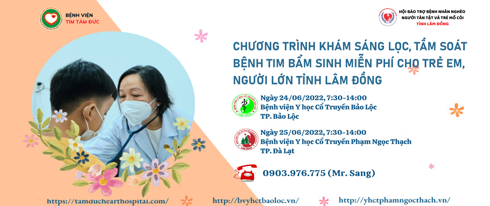 KHÁM SÀNG LỌC, TẦM SOÁT BỆNH TIM BẨM SINH MIỄN PHÍ CHO TRẺ EM, NGƯỜI LỚN TẠI TỈNH LÂM ĐỒNG