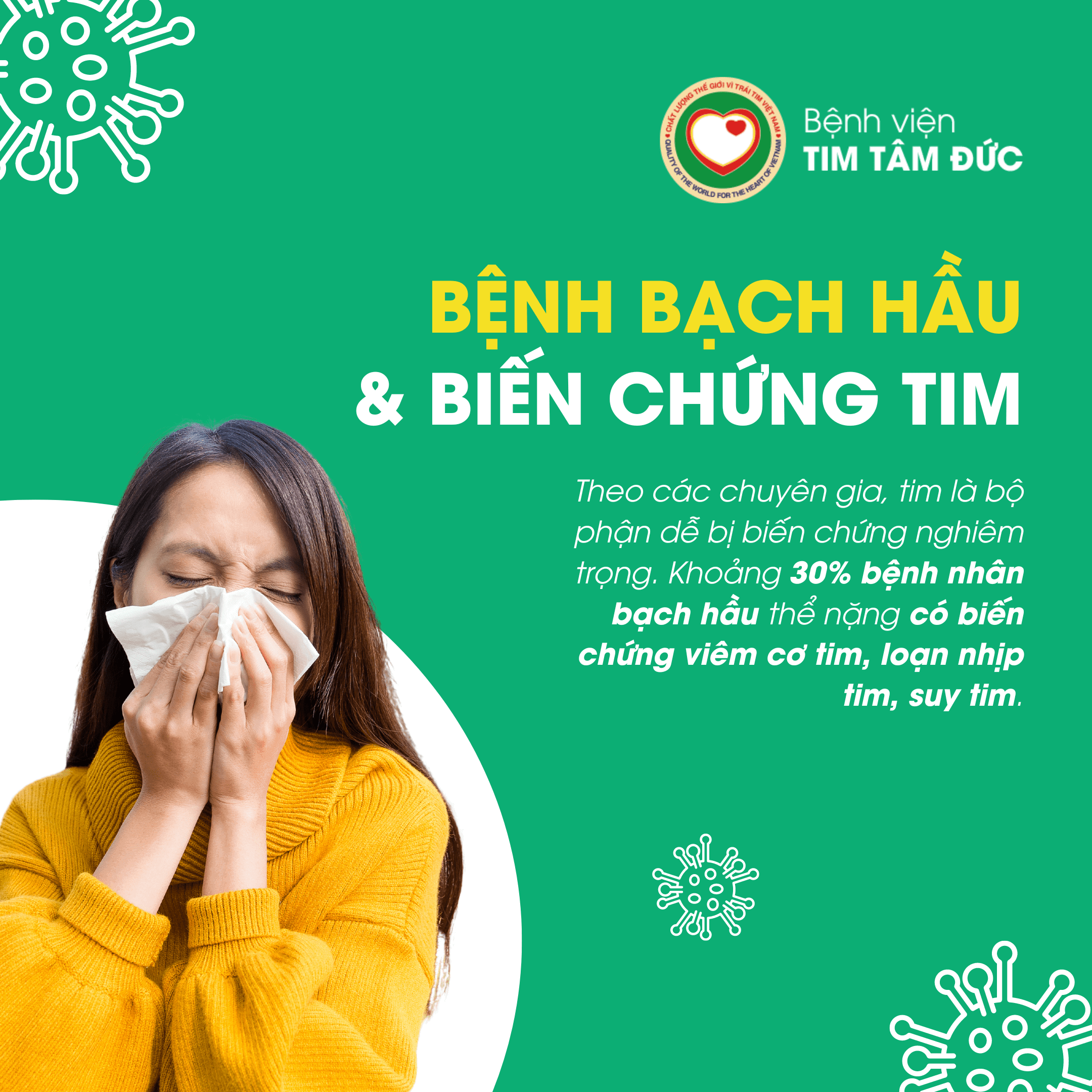 Hiểu về bệnh Bạch hầu và biến chứng tim nguy hiểm