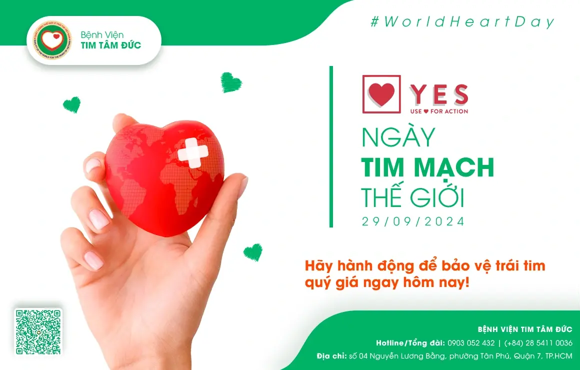 Ngày Tim mạch Thế giới 2024: Hành động vì Sức khỏe Tim mạch ngay từ Hôm nay