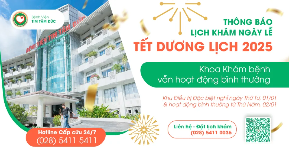 Lịch khám ngày lễ Giáng sinh và Tết Dương lịch 2025