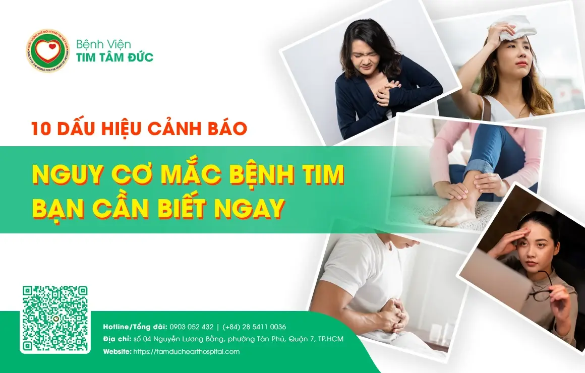 10 Dấu hiệu bệnh tim: Đau thắt ngực, sưng mắt cá chân, nghẹn và buồn nôn