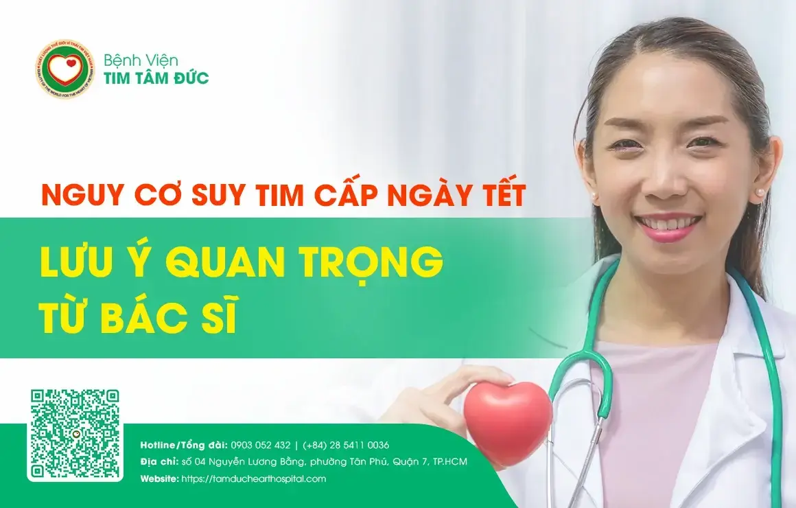 Cẩn trong nguy cơ suy tim cấp dịp Tết, lưu ý quan trọng từ bác sĩ