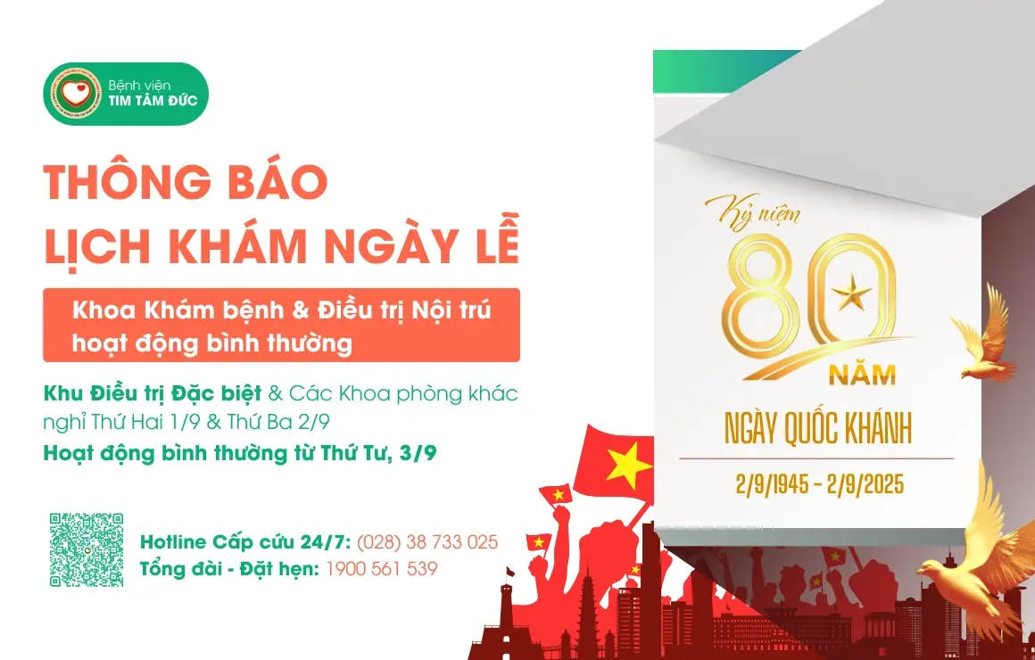 Thông báo: Lịch khám ngày Lễ Quốc khánh 02/09/2025