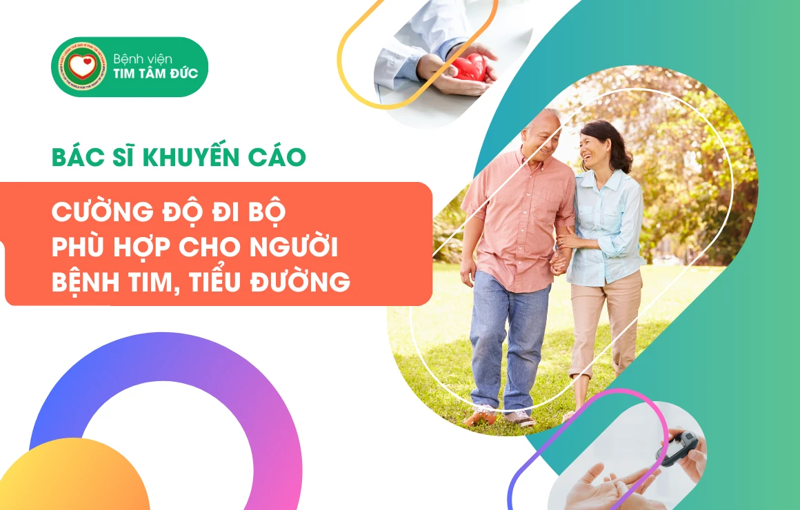 Bác sĩ khuyến cáo cường độ đi bộ cho người bệnh tim mạch, tiểu đường