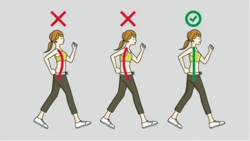 tư thế đi bộ đúng