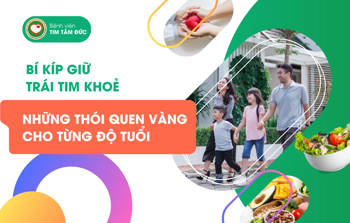 Thói quen vàng tốt cho tim ở các độ tuổi 20, 30, 40, 50