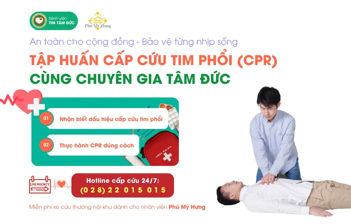 Nhân viên Phú Mỹ Hưng tập huấn Cấp cứu Tim phổi CPR cùng Chuyên gia Tâm Đức